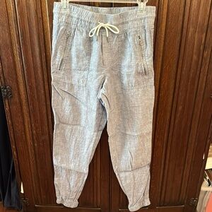 Athleta Women’s Linen Joggers, chambray, size 4